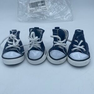 Petrich blue canvas dog puppy sneakers shoes  prevent hot paws sz 5